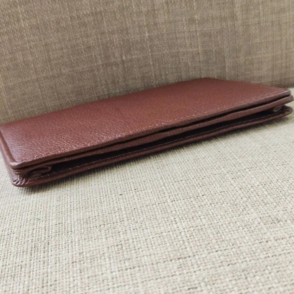 Travel Wallet Passport Holder Brown Genuine Leather Card Holder Purse Handmade